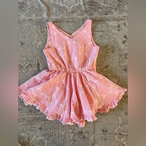 Little minis hot Pink Striped Kids Dress 5t